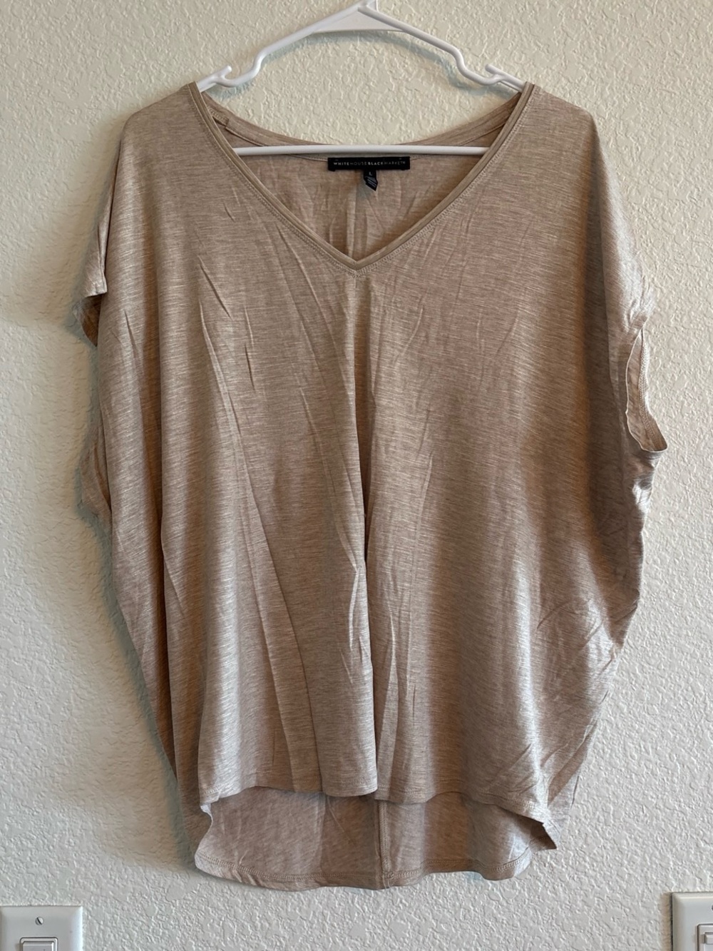 White House Black Market V-Neck Relaxed Dolman Sleeve Top